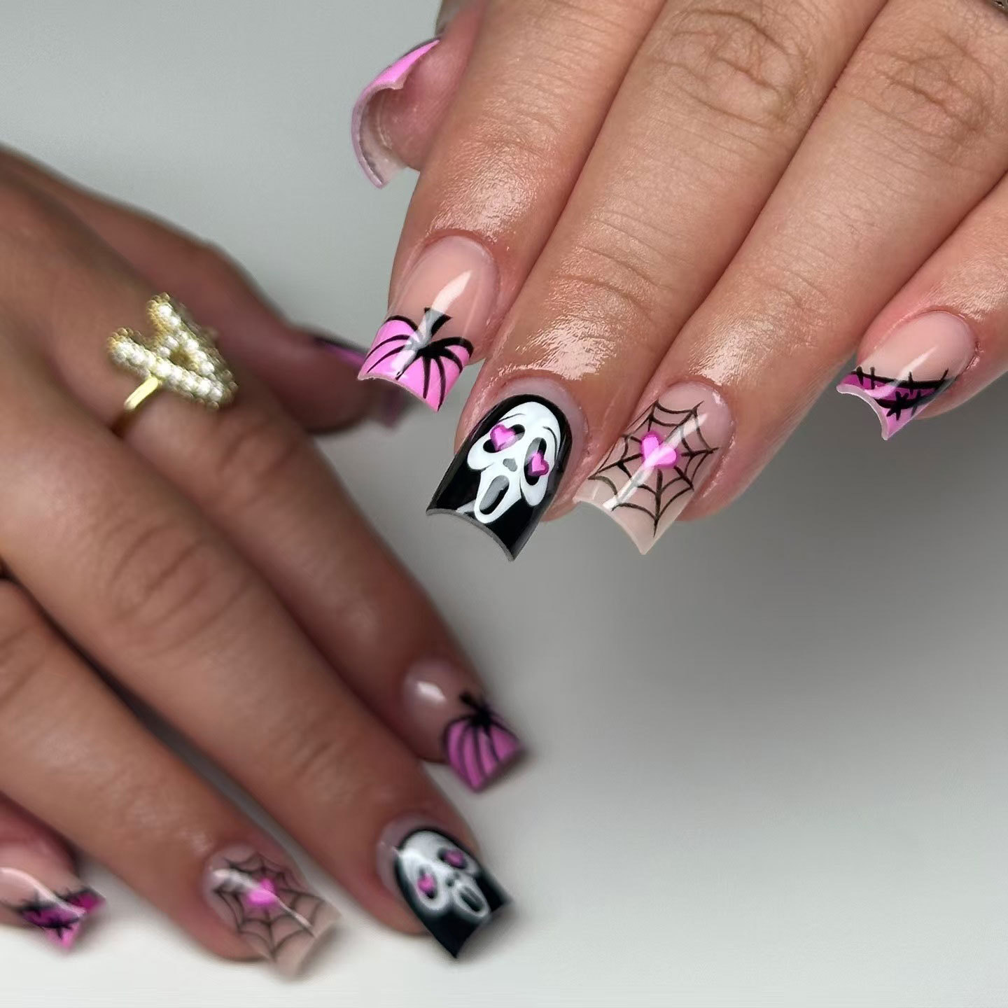 Cosplay Bat Prop - 24 faux ongles longs carrés à