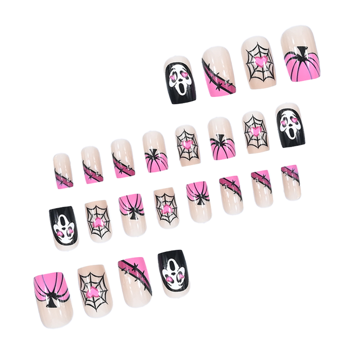 24 faux ongles longs carrés à  - Cosplay Bat Prop avis et prix